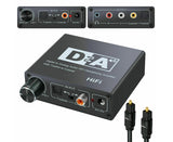 192KHz Digital Coaxial to Analog R/L RCA 3.5mm Jack HiFi Audio Converter Adapter