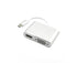 2 in 1 4K Ultra High Clarity USB 3.1 Type-C to HDMI-compatible VGA Converter Adapter for MacBook PC Silver