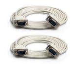 2Pcs 1.5/3/5m RS232 DB9 9Pin Serial Male to Male COM Port Data Converter Cable