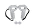 3 in 1 Anti-slip Adjustable Handle Cover Hand Strap Grip Cap Kit for Oculus Quest 2 Controller White
