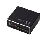 4K HDMI-compatible to HDMI-compatible Optical SPDIF 3.5mm Audio Extractor Converter Splitter Adapter Black