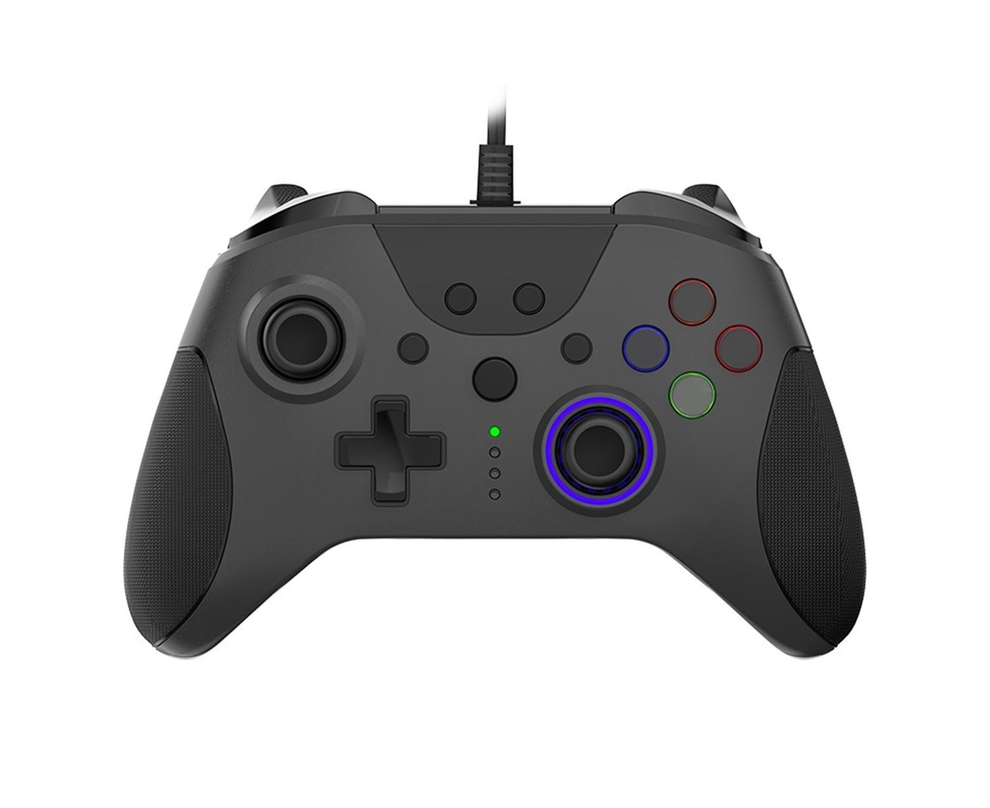 AG110 Game Joystick Vibration Ergonomic Design No Delay Wired Connection Non-slip Game Control Sensitive USB Wired Controller Game Joystic for XBox Black