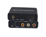 ARC to Audio Adapter Extractor HDMI-compatible Optical Fiber Coaxial 3.5mm Output Converter Black