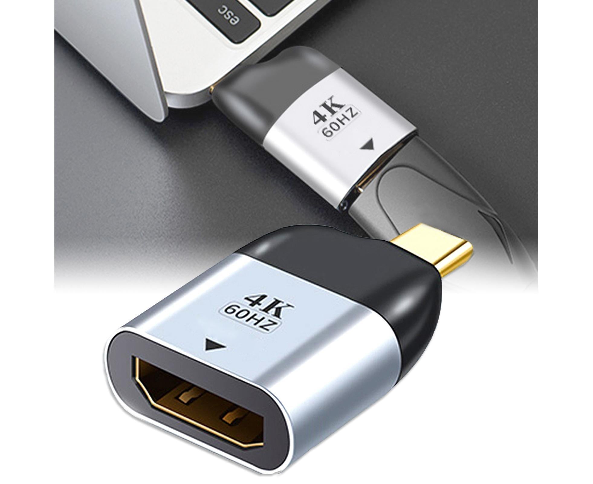 Compatible USB Type C to HDMI-compatible Cable 4K 60HZ Converter Adapter for Thunderbolt 3 Grey