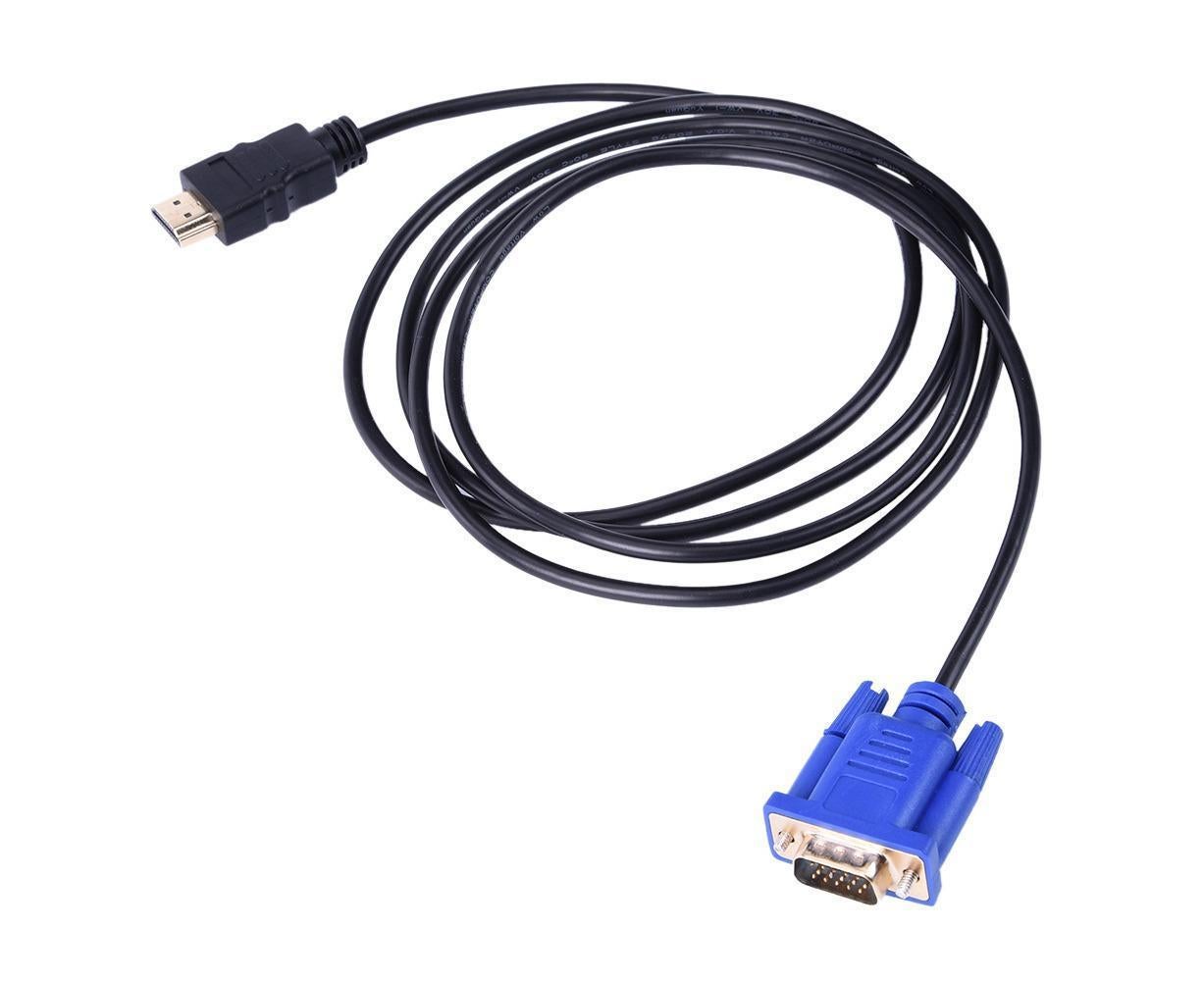 DOONJIEY Converter Cable High Resolution Fast Transmission Plug Play HDMI-compatible Male to VGA 1080P Male PVC Video Adapter Cord for Laptop