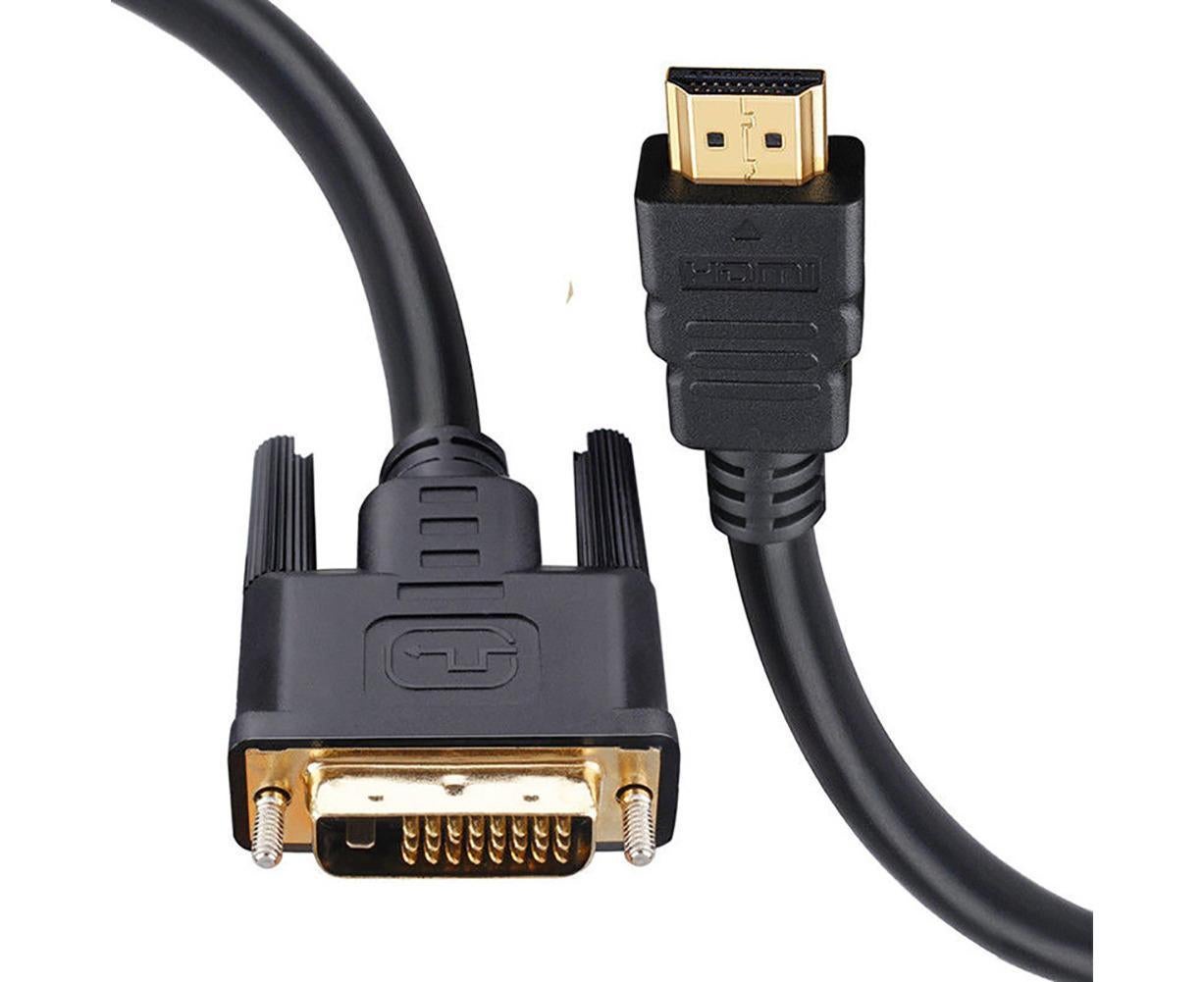 DOONJIEY High Clarity 1080P HDMI-compatible Male to DVI-D Male Bi-directional Adapter Cable for HDTV