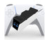Durable Charging Stand Controller Fast Dual Charger for PlayStation 5 Gamepad Black White