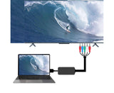 HDMI-compatible Converter No Distortion Portable Black Quick Transmission HDMI-compatible to YPBPR Converter for Projector Black