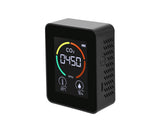 LED Backlit Carbon Dioxide Real-time Detection Detector Infrared Monitor with LCD Screen for Home Black