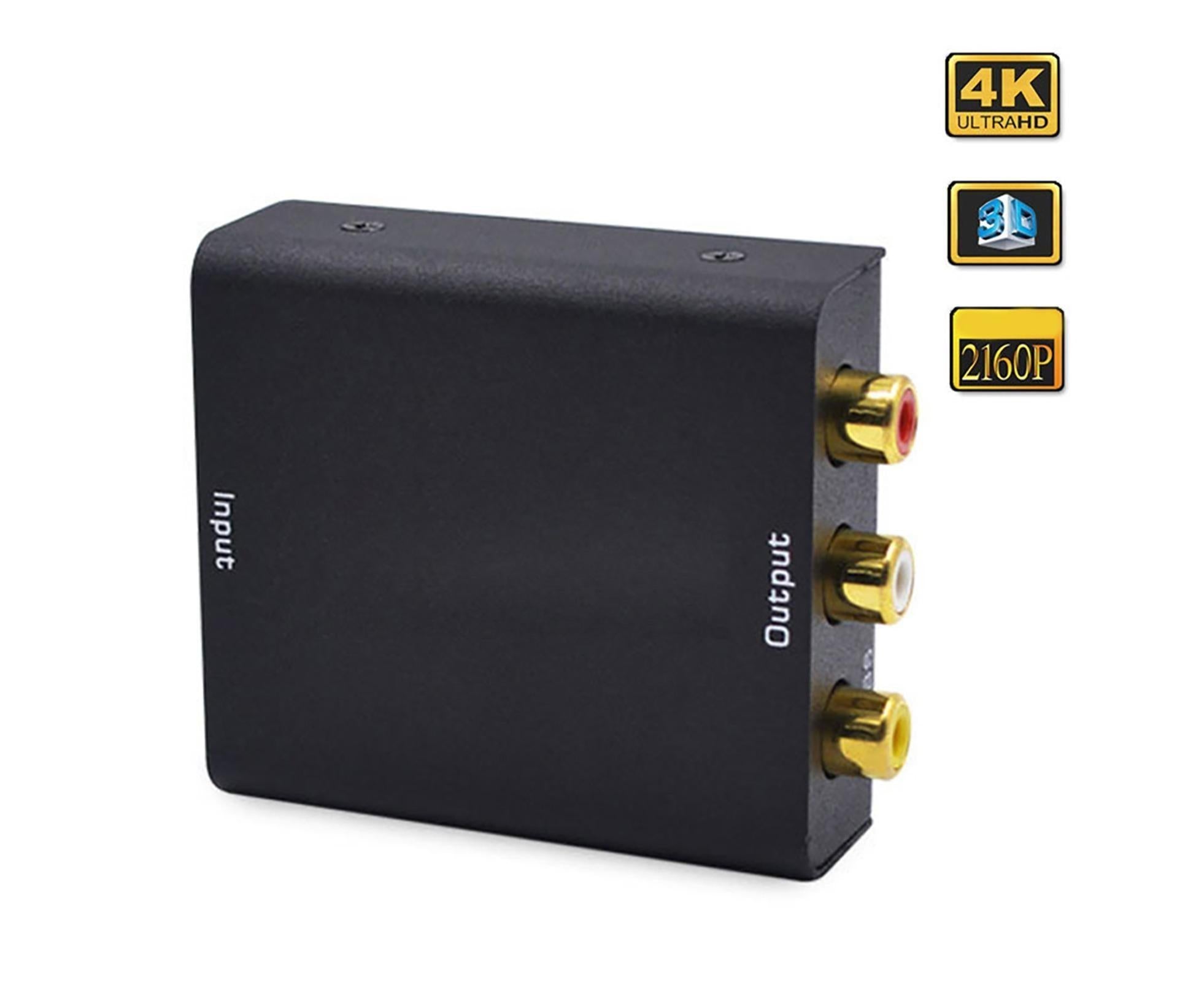 Mini HDMI-compatible 1.4b to AV 4Kx2K 1080P to 3RCA CVBS Video Audio Converter Adapter Black