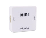 Multifunctional 1080P HDMI-compatible to HDMI-compatible 3.5mm R/L Audio Converter Extractor Splitter White
