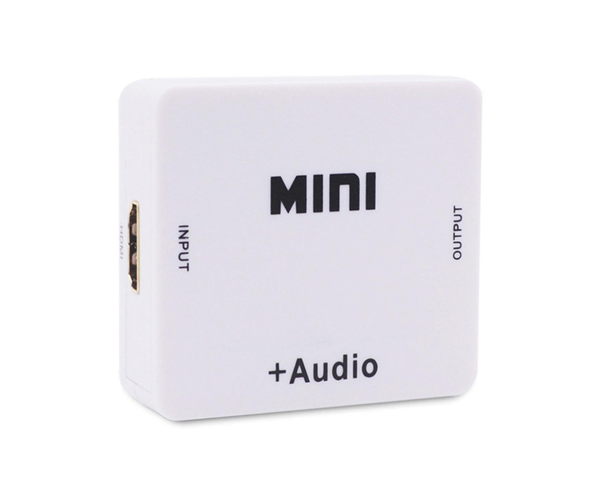 Multifunctional 1080P HDMI-compatible to HDMI-compatible 3.5mm R/L Audio Converter Extractor Splitter White