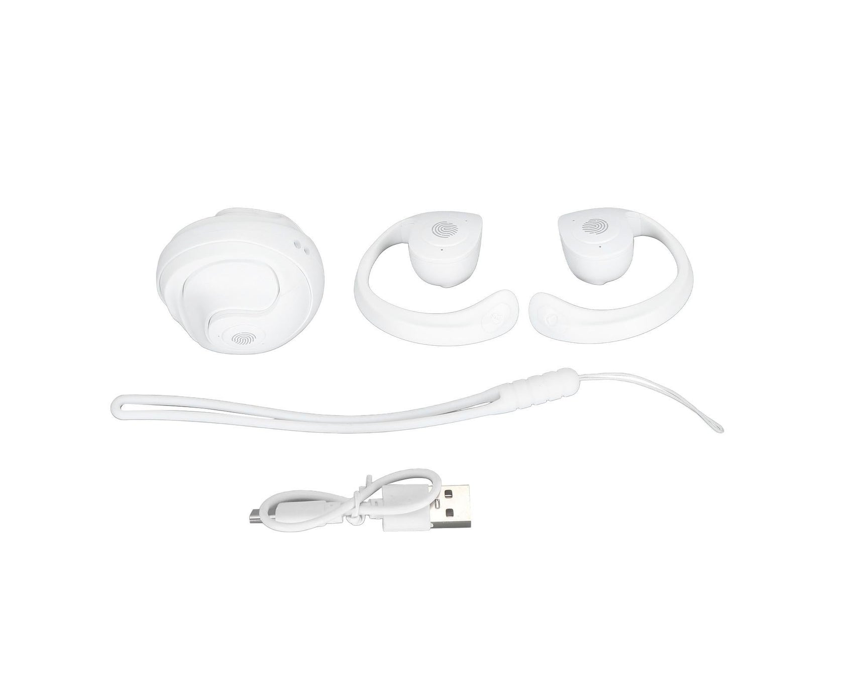 Language Translator Earhooks Bluetooth 5.3 Support 144 Languages Online Translation Wireless Earbuds Device for Music and Calling White
