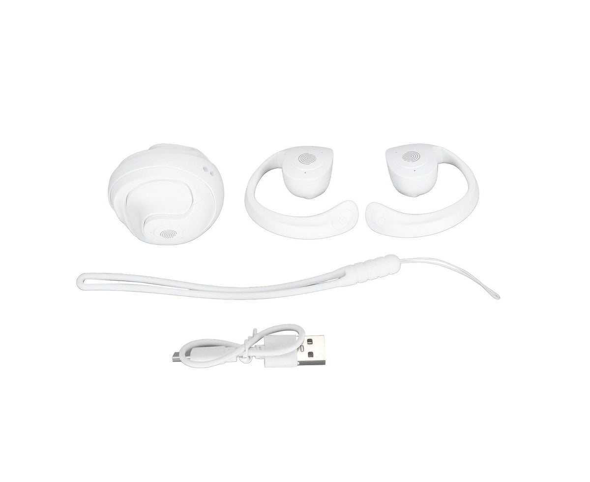 Language Translator Earhooks Bluetooth 5.3 Support 144 Languages Online Translation Wireless Earbuds Device for Music and Calling White