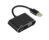 Super Speed USB 3.0 Type C DP to HDMI-compatible VGA Converter Adapter for Windows 10//8/7