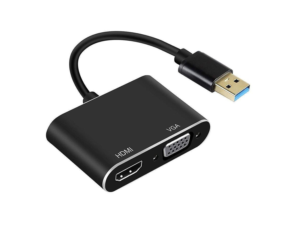 Super Speed USB 3.0 Type C DP to HDMI-compatible VGA Converter Adapter for Windows 10//8/7