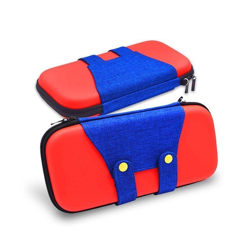 Carry Case Compatible with Nintendo Switch and New Switch OLED Console with Pockets for Accessories and Games-Red