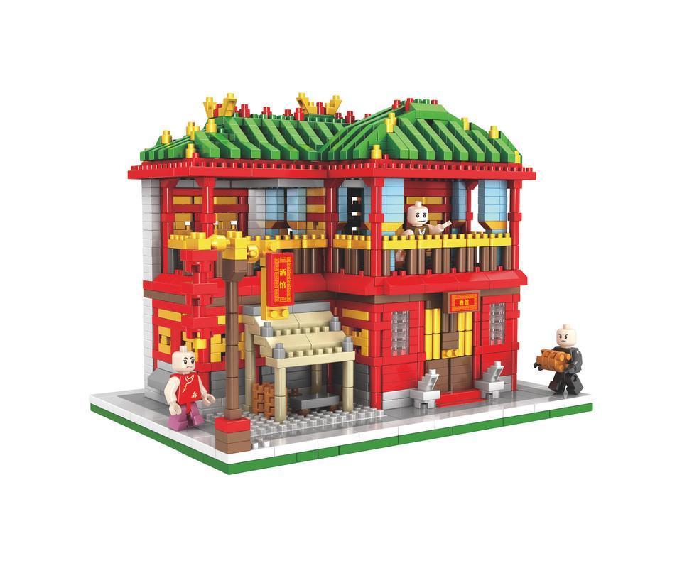Pub Building Blocks Set Toys Creative Design High Quality Materials 1800PCS