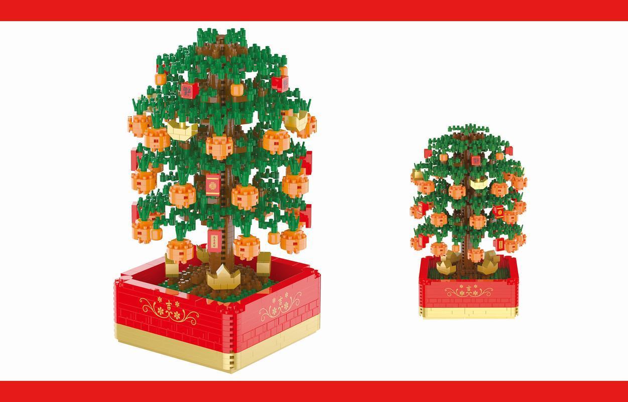 Fortune Tree Building Blocks Set Ideal for Home Decoration Relaxation 1600PCS