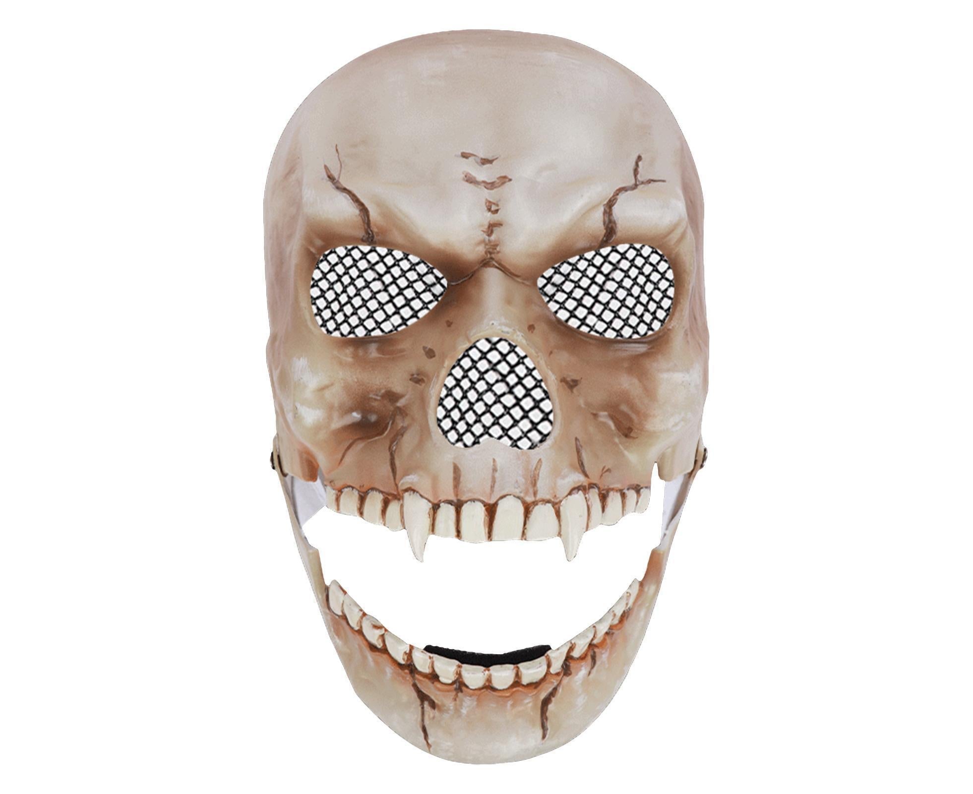 Adjustable Halloween Ghost Masque with Scary Looking Artificial Skeleton Face for Theme Parties Masquerade Balls