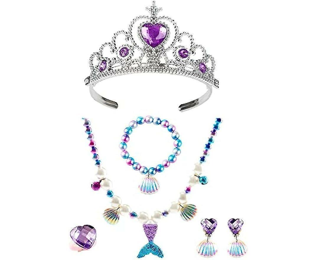 Girls Princess Dress Up Set Costume Babies Tiara Necklace Halloween Party Supplies
