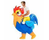 Halloween Inflatable Rooster Costume, Funny Cosplay Halloween Costume for Men Women Birthday Christmas, Suitable for Height 150-190cm