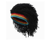 Rasta Wig Beanie Caps For Men Handmade Crochet Winter Warm Hat Gorros Halloween Holiday Birthday Gifts Funny Party Balaclava
