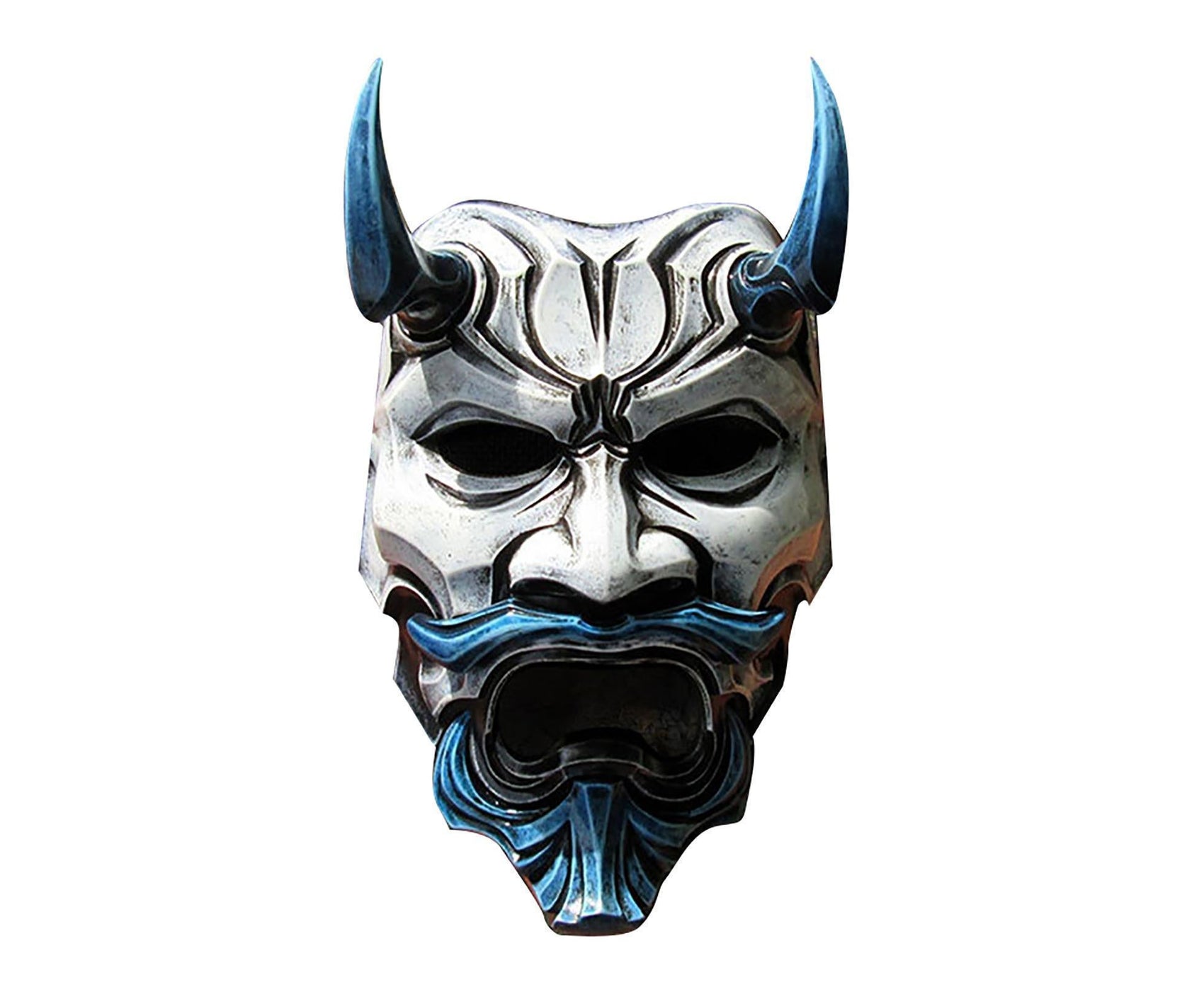 Samurai Uncle Oni Latex Mask Halloween Cosplay Props Horror Theme Decoration Toys for Uncle Oni Mask Latex