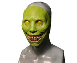 Unisex Halloween Horror Mask Smile Face and White Eyes Demon Mask COS Exorcist Creepy - Green