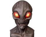 Unisex Halloween Independence Station Alien Mask Horror Headgear UFO Latex Prop - Black
