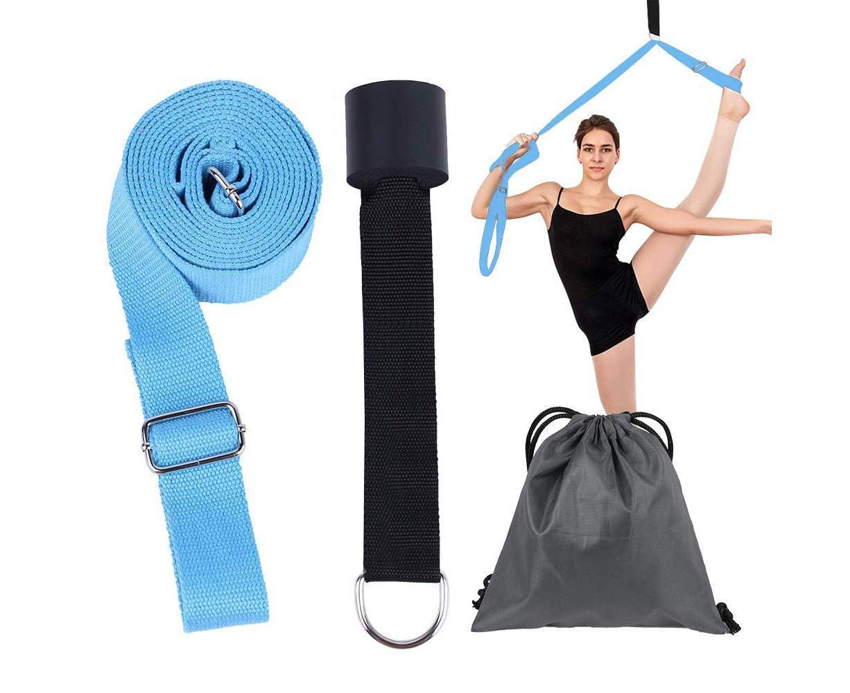 Adjustable Leg Stretcher, Door Flexibility Stretching Leg Strap,Great for Ballet Cheer Dance Gymnastics or Any Sport Leg Stretcher Door - Lake blue