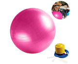 Exercise Ball, Yoga Ball Chair with Quick Pump, Stability Fitness Ball for Birthing & Core Strength Training & Physical Therapy - Pink