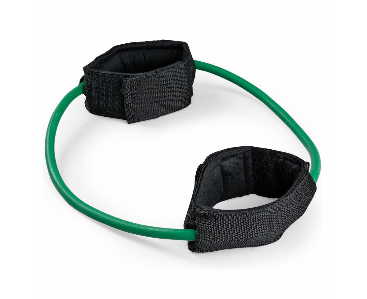 Leg Resistance Band Exercise Cord with Non-Slip Padded Ankle Cuffs - Green