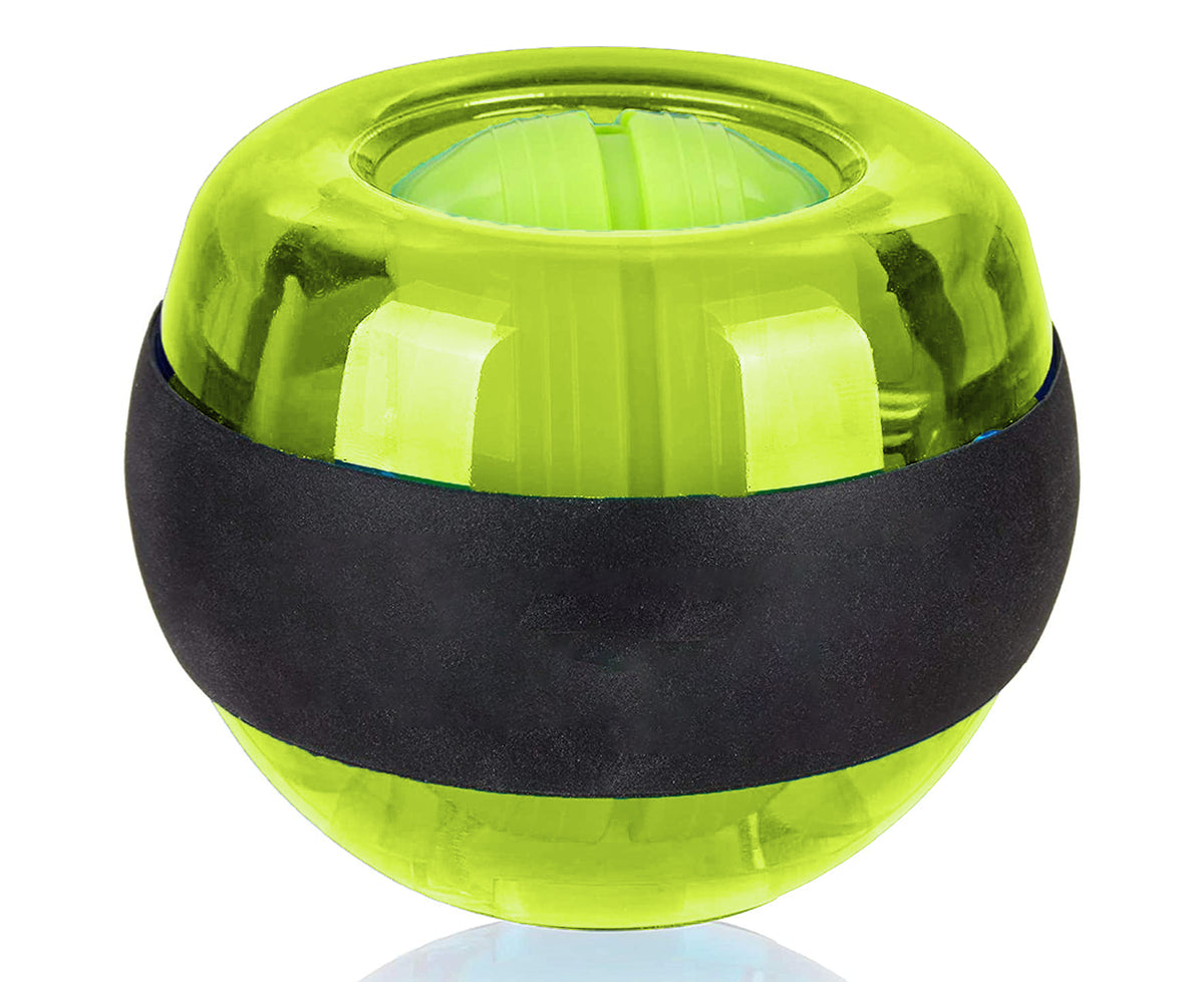 Metal Core Wrist Exerciser Wrist Strengthener Gyro Ball with LED Light - Green