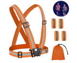 Reflective Gear with Hi-Visibility Bands for Running Jogging,Walking,Cycling - Orange