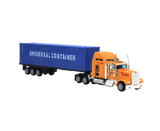 1:65 Alloy Truck Model Realistic Simulated Detailed American Super Long Transport Truck Model for Adults
