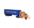 1:65 Alloy Truck Model Realistic Simulated Detailed American Super Long Transport Truck Model for Adults