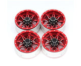4Pcs/Set 1.9 Inch Wheel Rim Metal Parts for 1/10 Remote Crawl Car Red