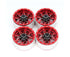 4Pcs/Set 1.9 Inch Wheel Rim Metal Parts for 1/10 Remote Crawl Car Red