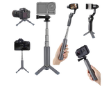 Portable Sport Camera Holder Stand Selfie Stick Mini Tripod for DJI OSMO Action Silver Grey