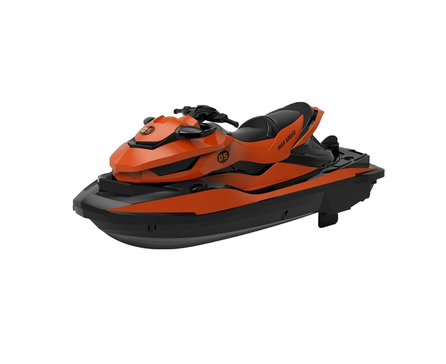 Remote Control Boat Water-proof Low Resistance Plastic High Speed Electronic Remote Control Boat for Boy and Girls Orange