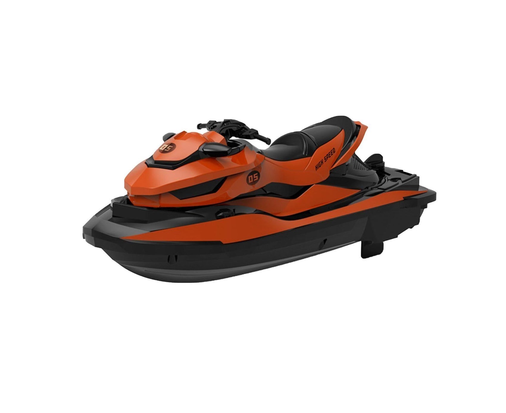 Remote Control Boat Water-proof Low Resistance Plastic High Speed Electronic Remote Control Boat for Boy and Girls Orange