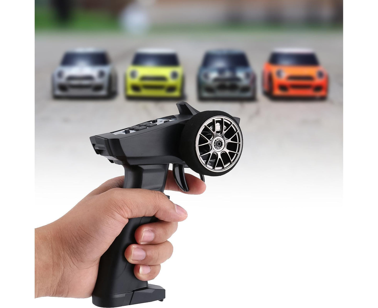 Remote Control High Imitation Electrical Full Proportional Racing Car Remote Controller for Boy and Girl Black