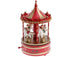 Vintage Carousel 4 Horses Winding Mechanical Music Box Toy-Red