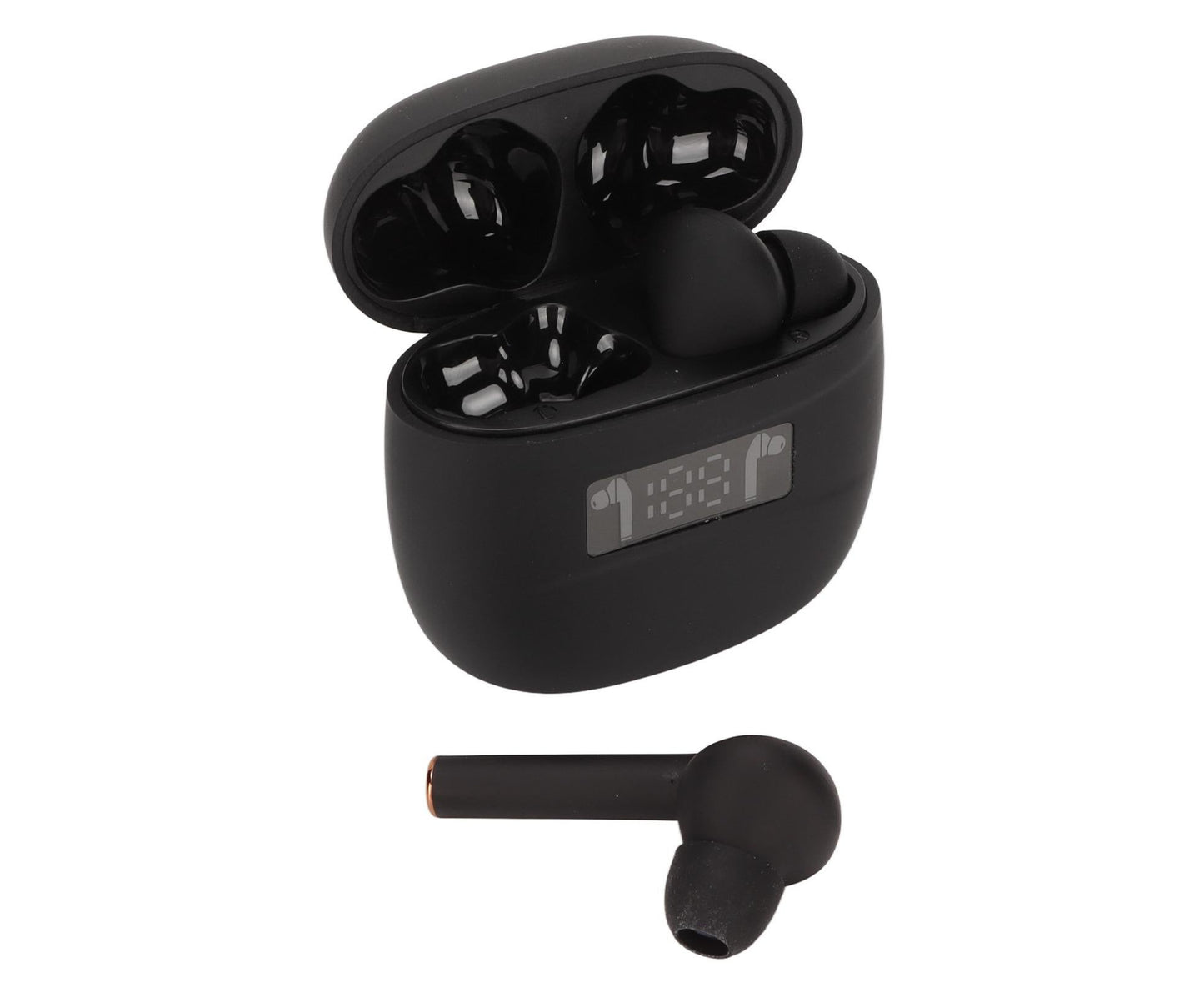 Language Translator Earbuds Support 144 Languages Online Translation Wireless Translator Device with Digital Display Black