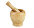 Kitchen Hand Manual Wood Garlic Ginger Spices Mortar Pestle Set Grinding Bowl Grinder