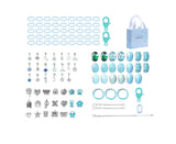 113pcs Bracelet Making Kit DIY Charm Bracelets Kit Jewellery Crafts Set for Girls Gifts - Blue