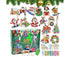 15Pcs Christmas Dot Drill Decorative Painting Keychain Decor DIY Crystal Key Ring Pendant Gift