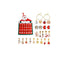 Non-woven Hanging Christmas Advent Charm Calendar Bag-Gold Bracelet