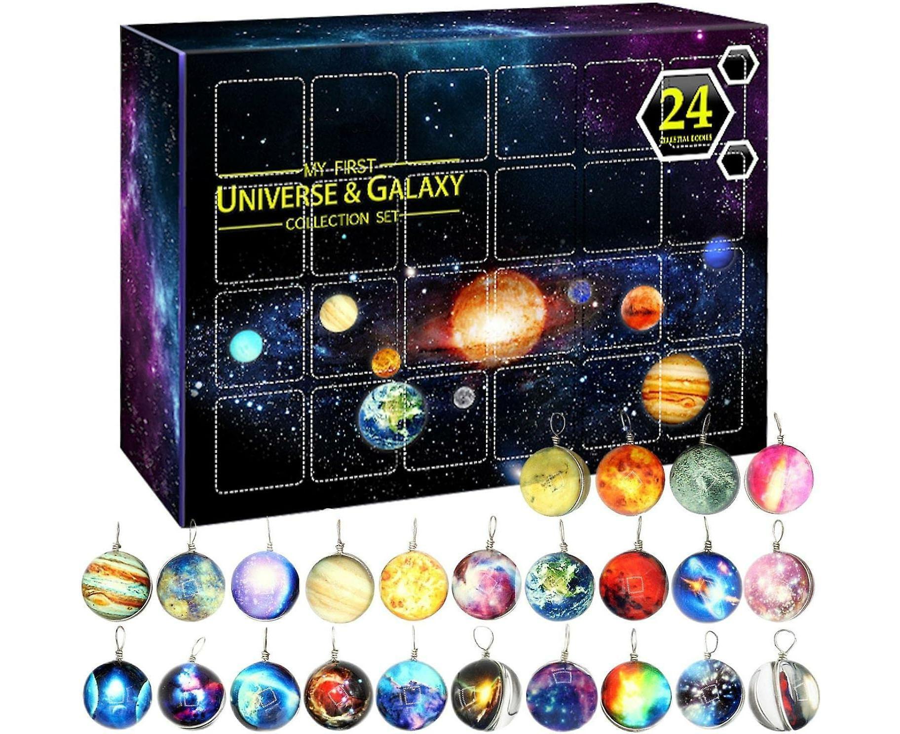 Space Advent Calendar - 24 Day Countdown Calendar Cosmic Galaxy Collection Set - Planetary Collection Set - Advent Calendar Set